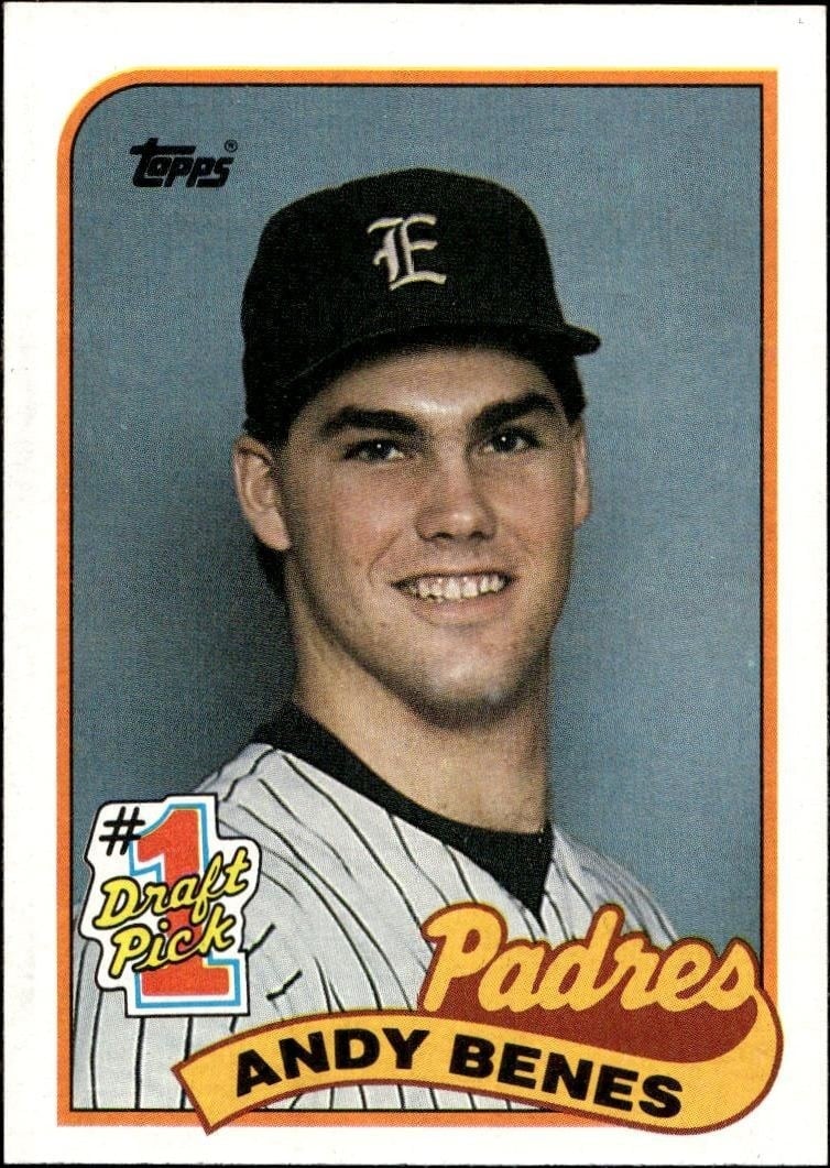 Andy Benes 1989 Topps #437 Baseball Trading Card - Front 1989 Topps Andy Benes #437 baseball trading card front