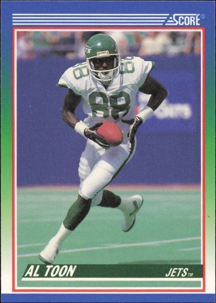 Al Toon 1990 Score #346 Football Trading Card - Front 1990 Score Al Toon #346 football trading card front
