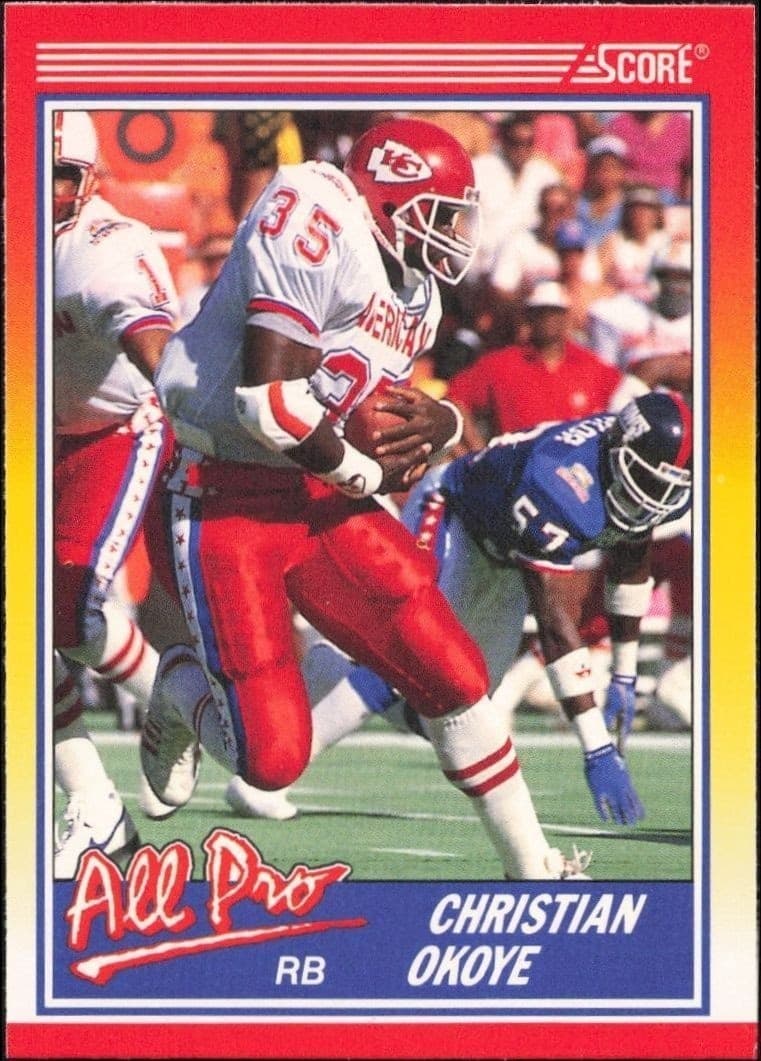 1990 Score Christian Okoye #581 trading card