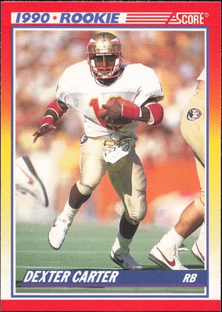 1990 Score Dexter Carter #657 trading card