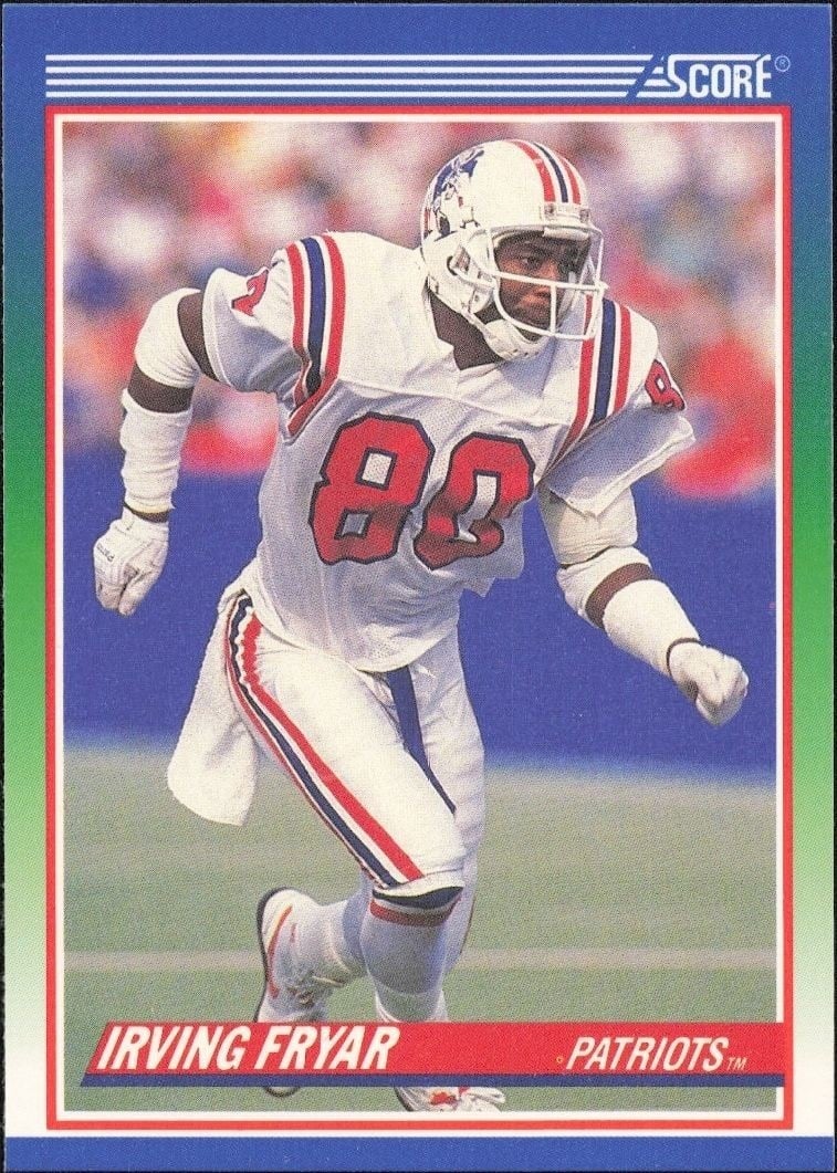 Irving Fryar 1990 Score #344 Football Trading Card - Front 1990 Score Irving Fryar #344 football trading card front
