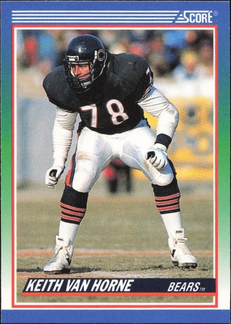 Keith Van Horne 1990 Score #428 Football Trading Card - Front 1990 Score Keith Van Horne #428 football trading card front