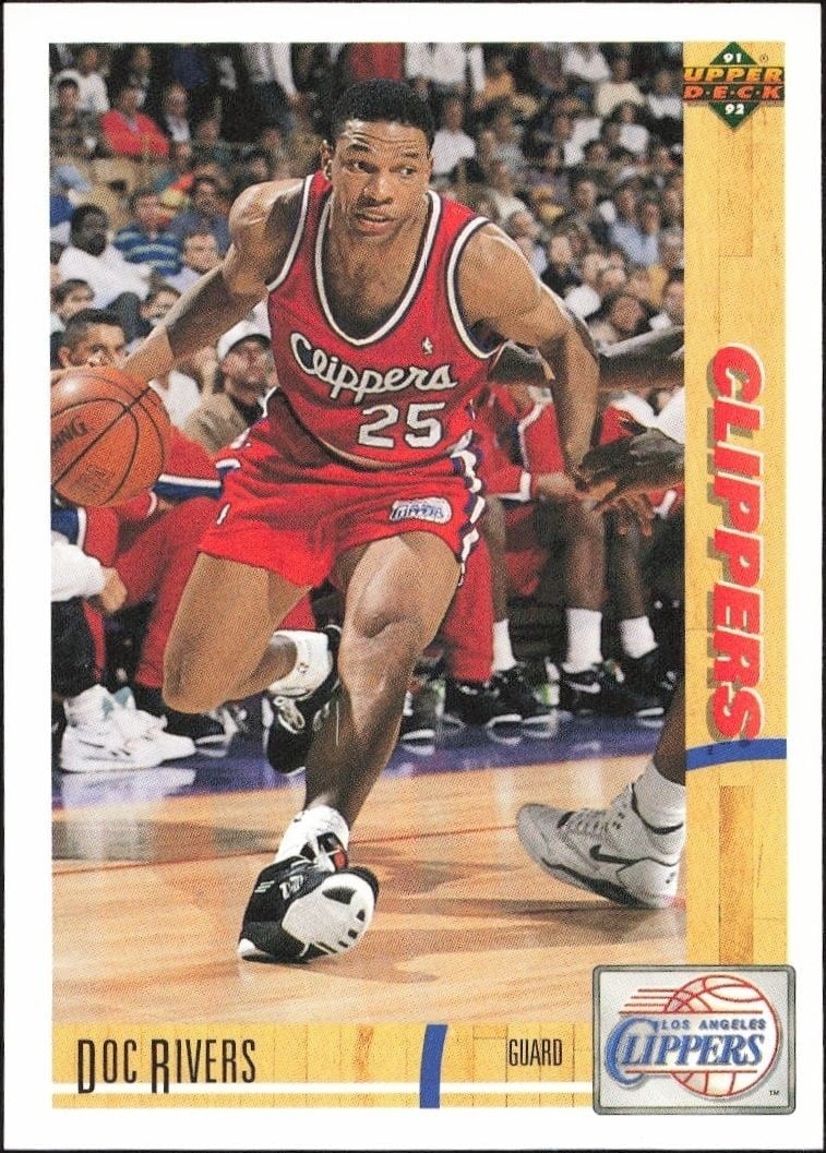 Doc Rivers 1991-92 Upper Deck #420 Basketball Trading Card - Front 1991-92 Upper Deck Doc Rivers #420 basketball trading card front