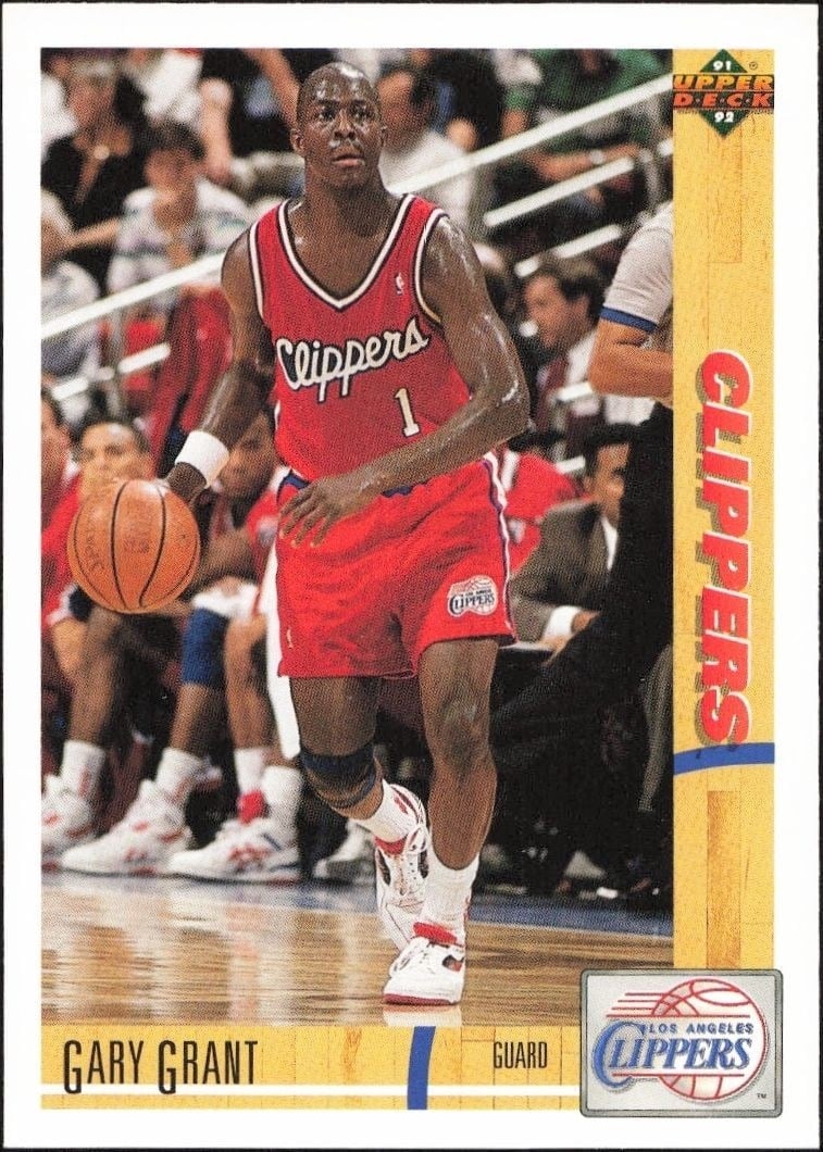 Gary Grant 1991-92 Upper Deck #195 Basketball Trading Card - Front 1991-92 Upper Deck Gary Grant #195 basketball trading card front