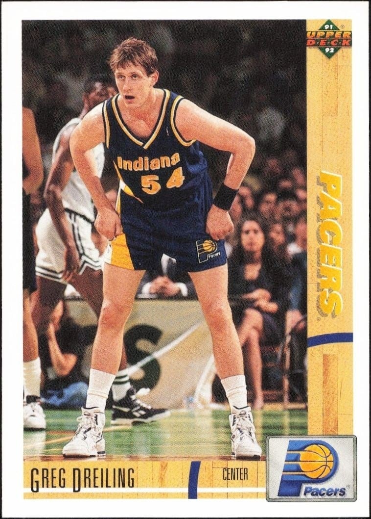 Greg Dreiling 1991-92 Upper Deck #306 Basketball Trading Card - Front 1991-92 Upper Deck Greg Dreiling #306 basketball trading card front