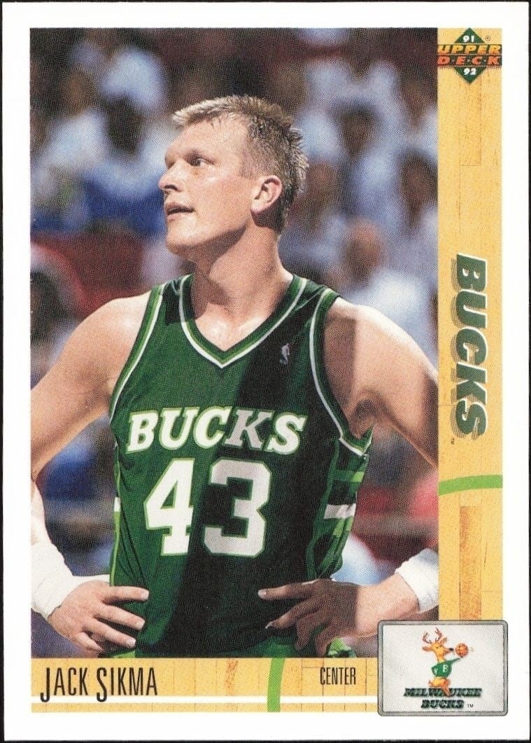 Jack Sikma 1991-92 Upper Deck #370 Basketball Trading Card - Front 1991-92 Upper Deck Jack Sikma #370 basketball trading card front