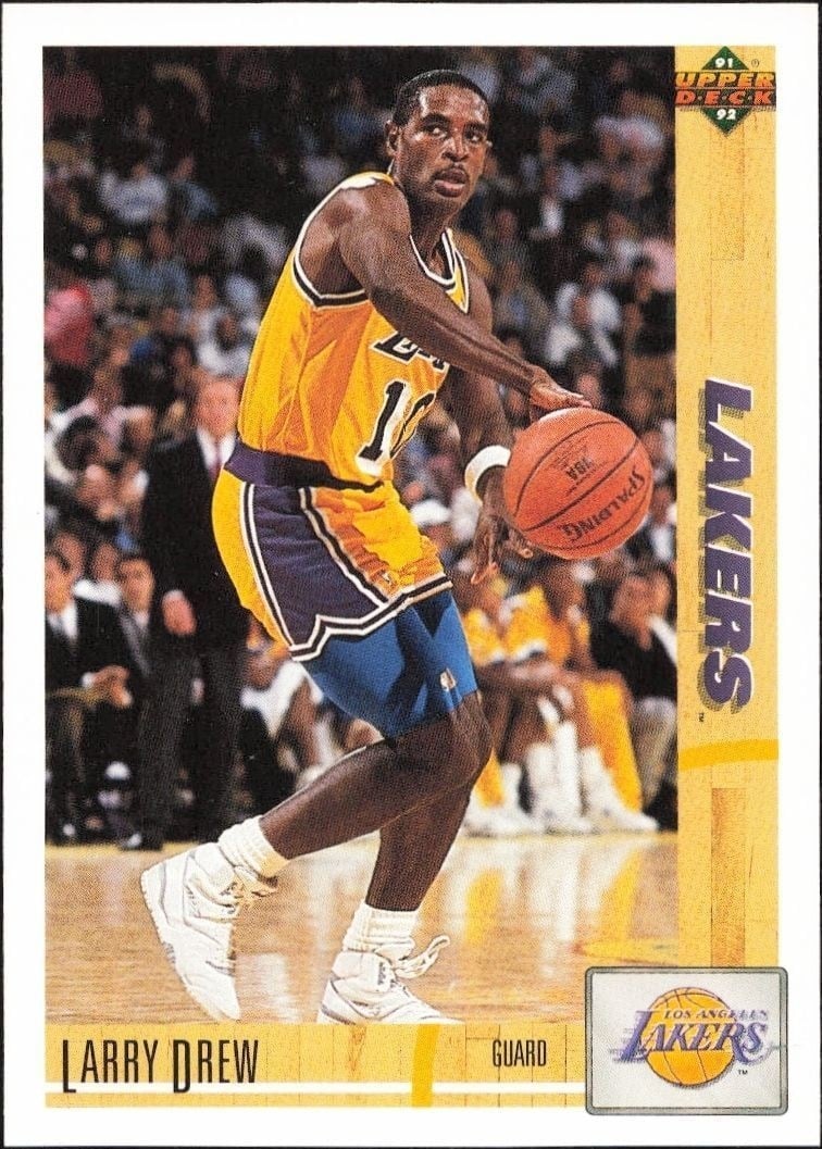 Larry Drew 1991-92 Upper Deck #104 Basketball Trading Card - Front 1991-92 Upper Deck Larry Drew #104 basketball trading card front