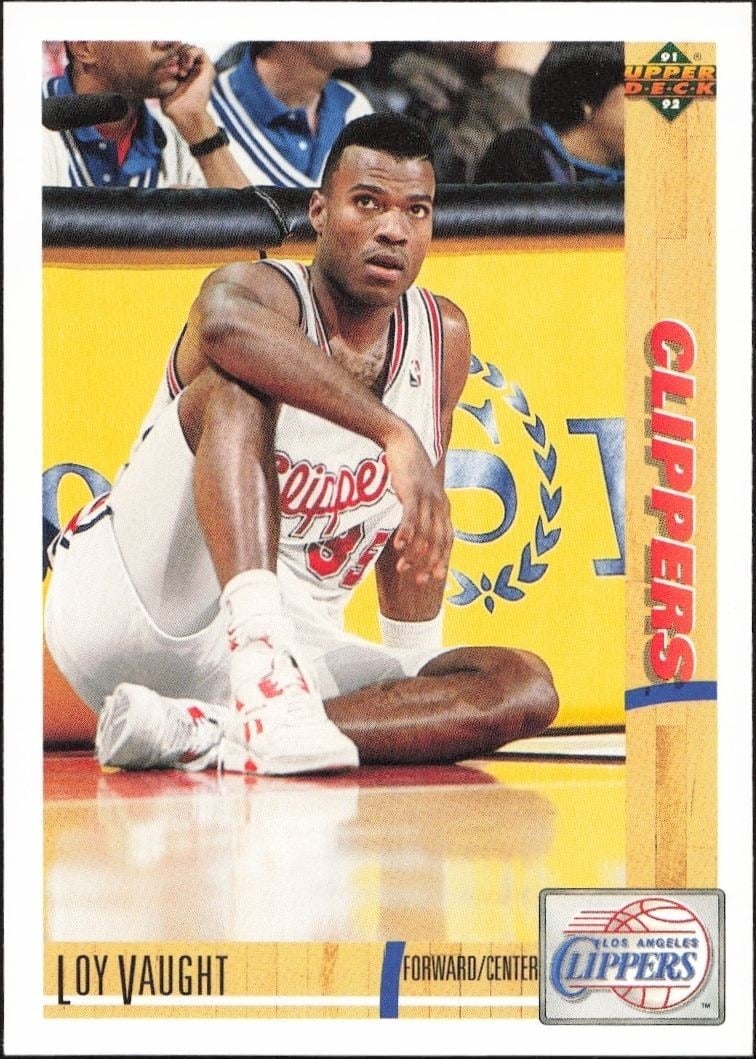 Loy Vaught 1991-92 Upper Deck #138 Basketball Trading Card - Front 1991-92 Upper Deck Loy Vaught #138 basketball trading card front