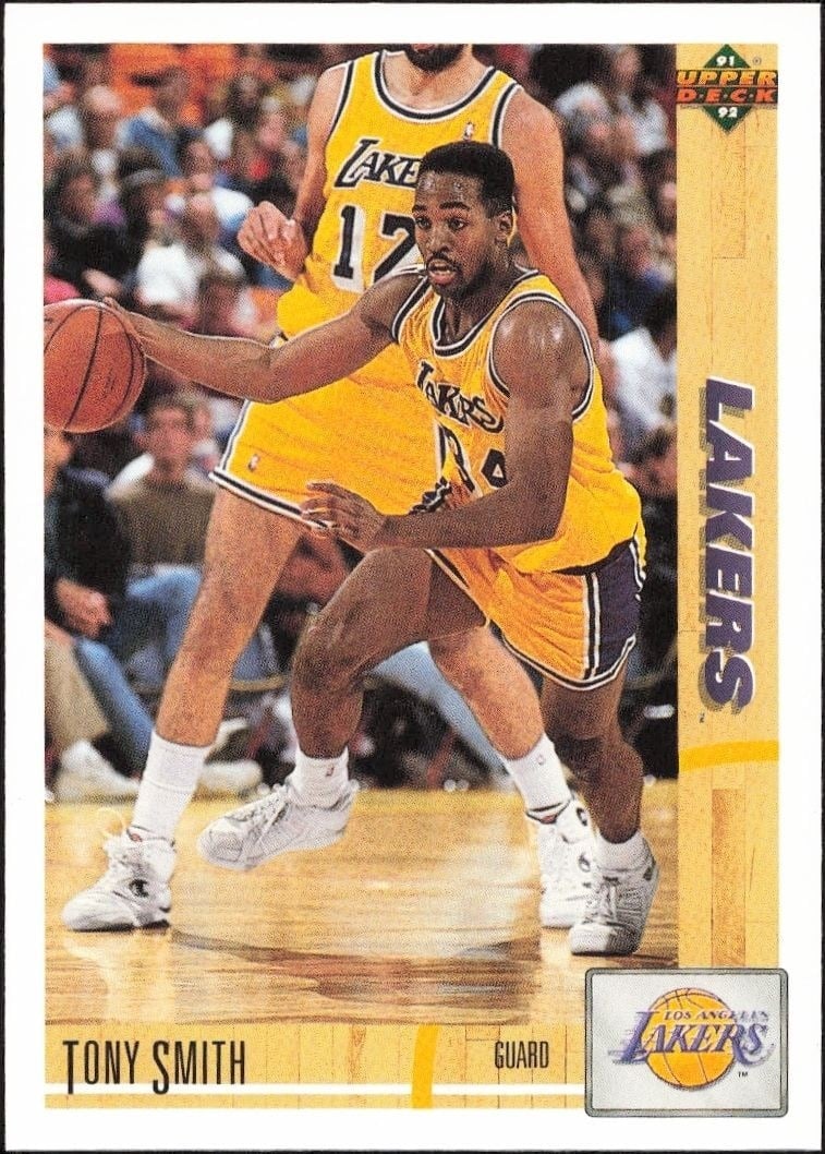 Tony Smith 1991-92 Upper Deck #128 Basketball Trading Card - Front 1991-92 Upper Deck Tony Smith #128 basketball trading card front