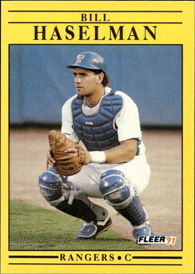 Bill Haselman 1991 Fleer #287 Baseball Trading Card - Front 1991 Fleer Bill Haselman #287 baseball trading card front
