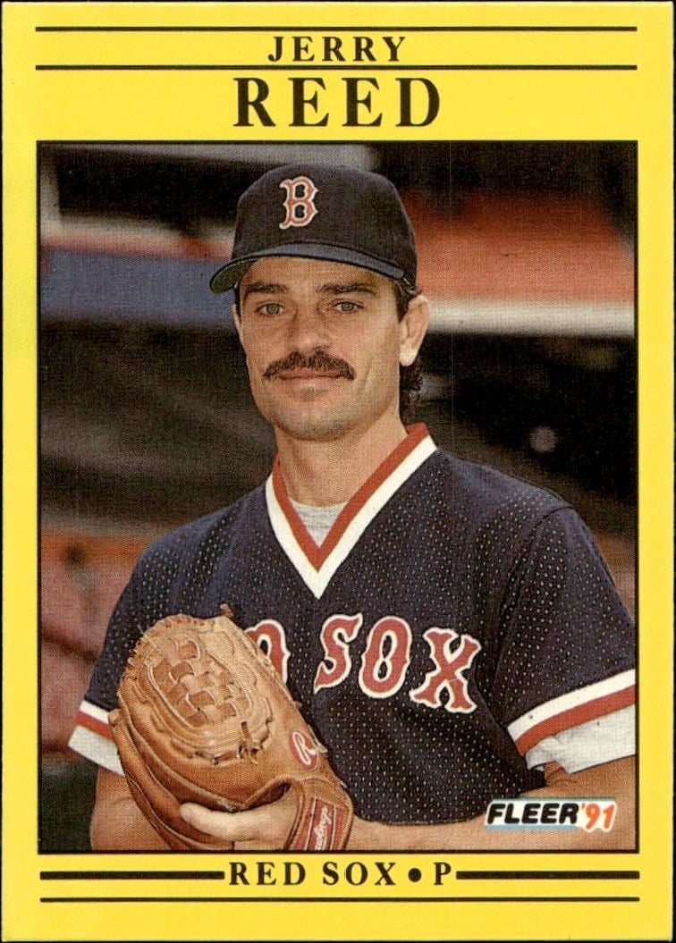 Jerry Reed 1991 Fleer #110 Baseball Trading Card - Front 1991 Fleer Jerry Reed #110 baseball trading card front