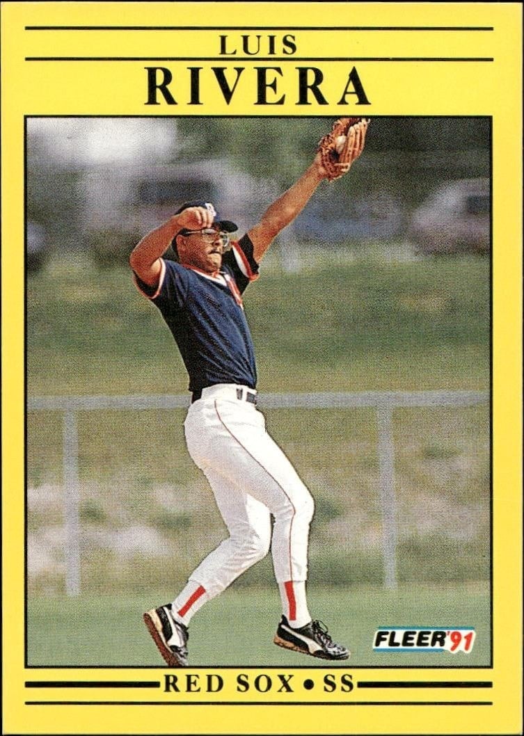 Luis Rivera 1991 Fleer #112 Baseball Trading Card - Front 1991 Fleer Luis Rivera #112 baseball trading card front