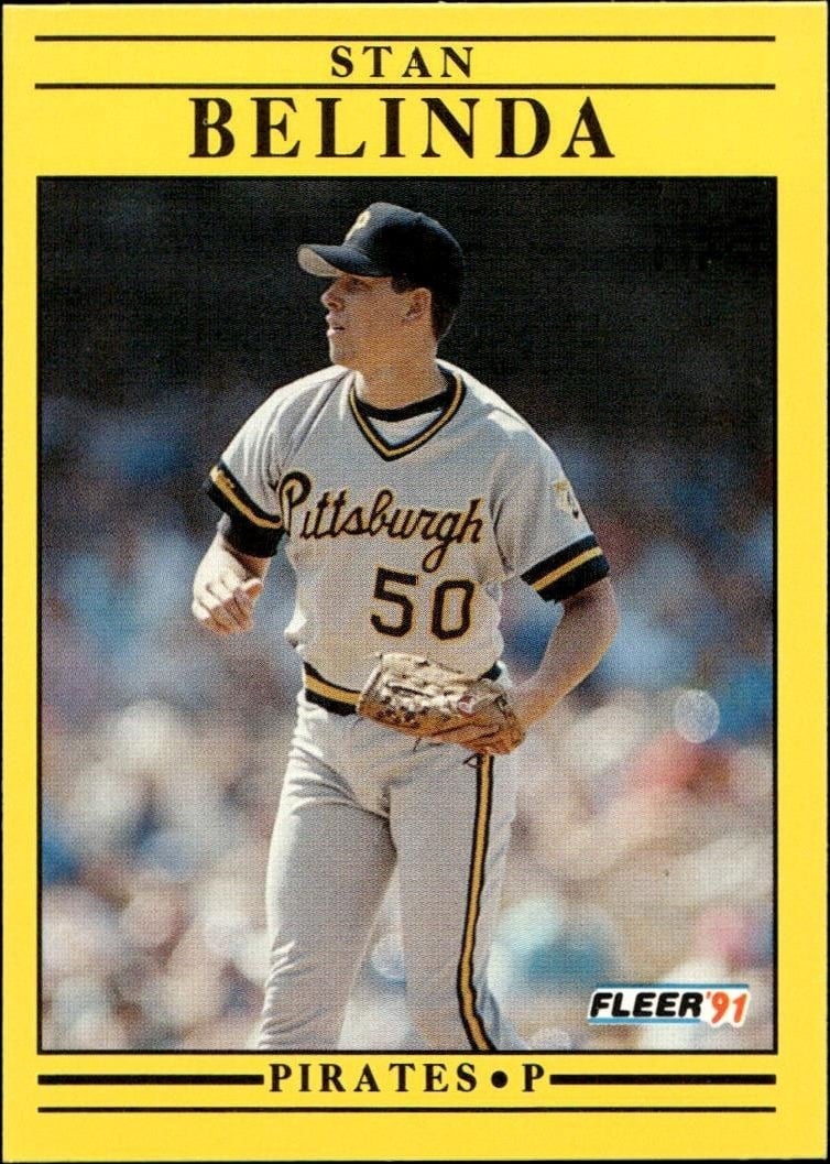 Stan Belinda 1991 Fleer #30 Baseball Trading Card - Front 1991 Fleer Stan Belinda #30 baseball trading card front