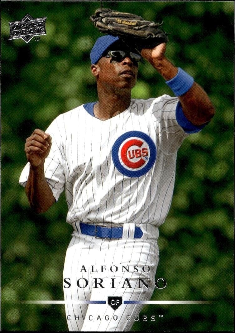 Alfonso Soriano 2008 Upper Deck #79 Baseball Trading Card - Front 2008 Upper Deck Alfonso Soriano #79 baseball trading card front