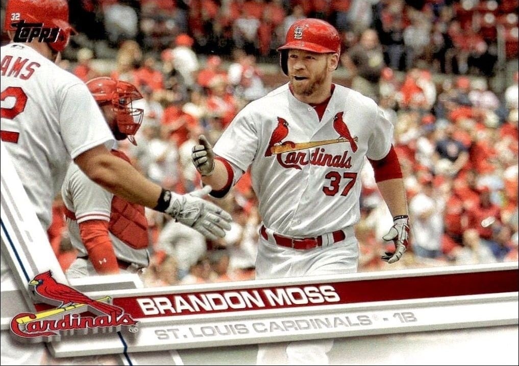Brandon Moss 2017 Topps #89 Baseball Trading Card - Front 2017 Topps Brandon Moss #89 baseball trading card front