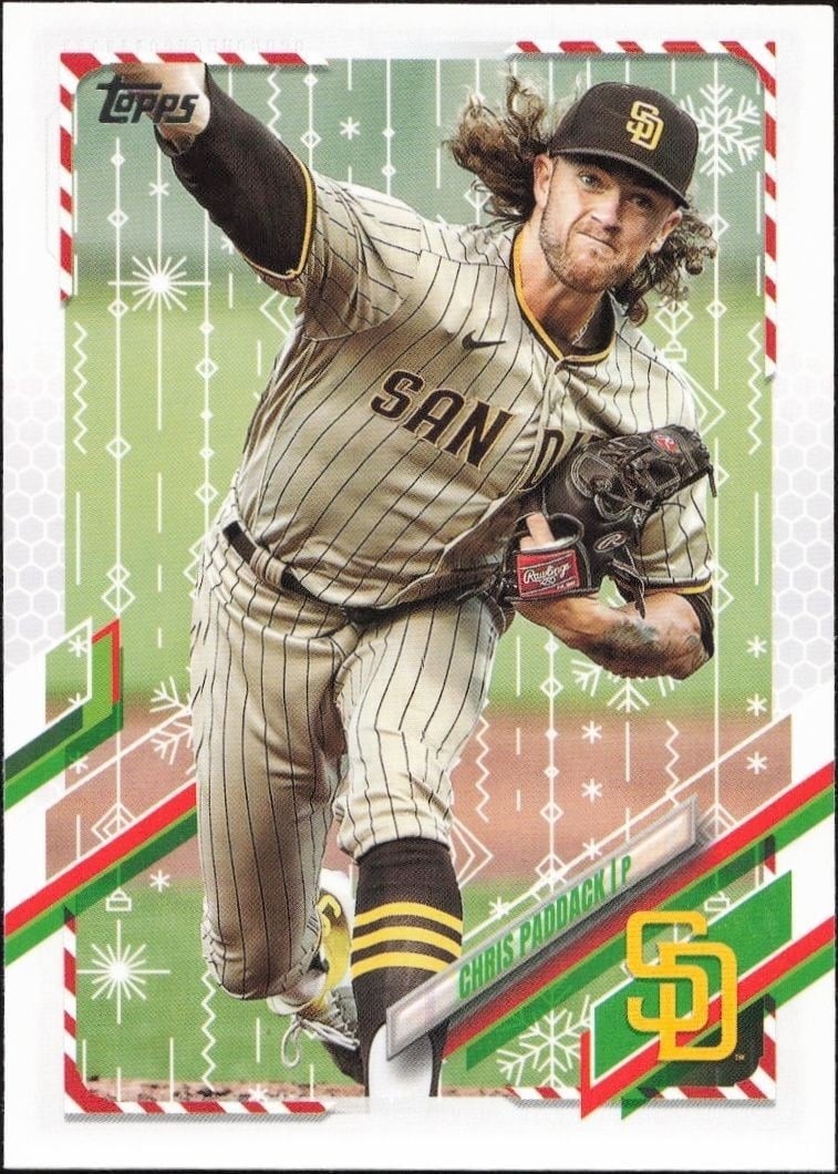 Chris Paddack 2021 Topps Holiday #HW41 Baseball Trading Card - Front 2021 Topps Holiday Chris Paddack #HW41 baseball trading card front