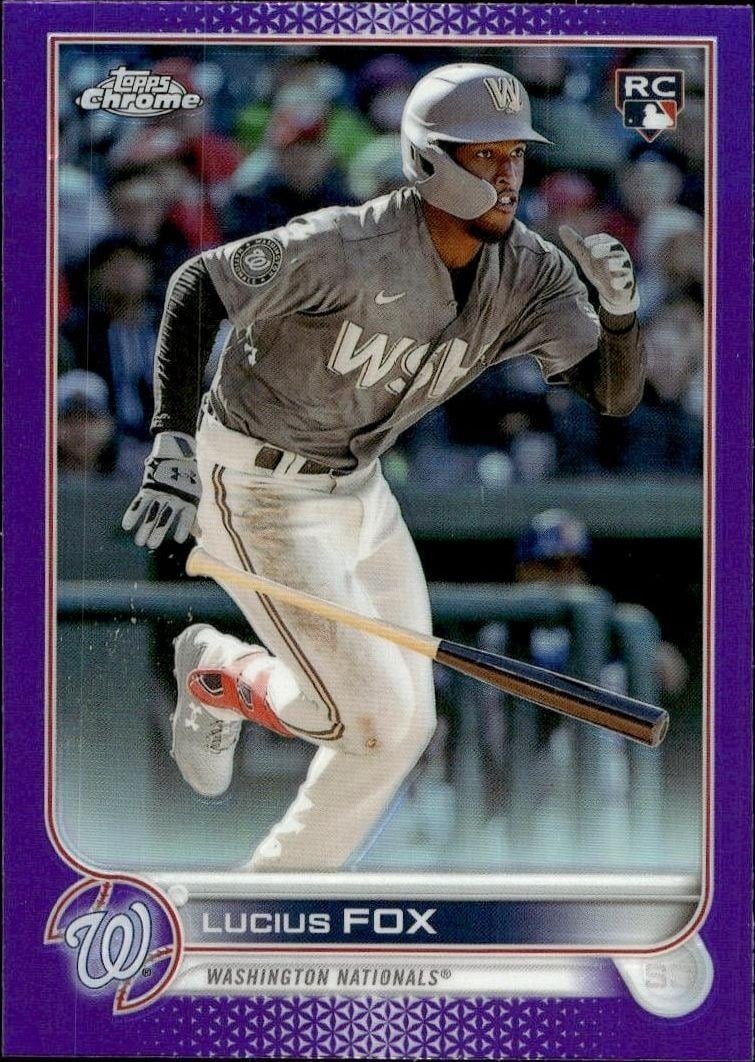 Lucius Fox 2022 Topps Chrome Update #USC181 Baseball Trading Card - Front 2022 Topps Chrome Update Lucius Fox #USC181 baseball trading card front