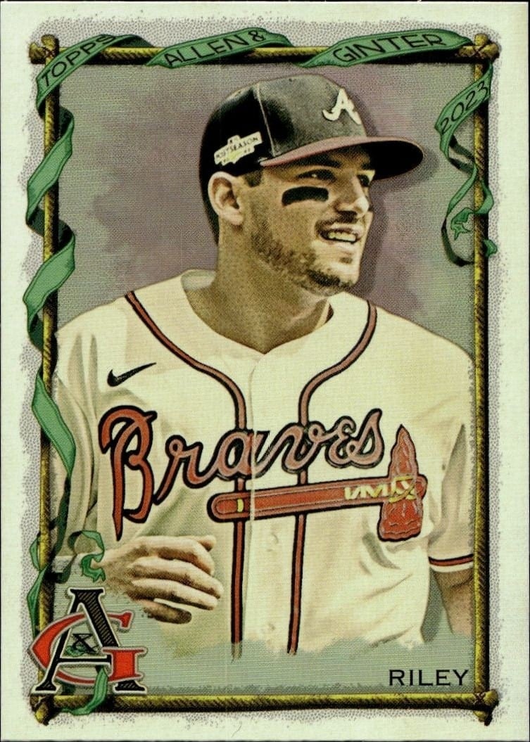 Austin Riley 2023 Topps Allen & Ginter #74 Baseball Trading Card - Front 2023 Topps Allen & Ginter Austin Riley #74 baseball trading card front