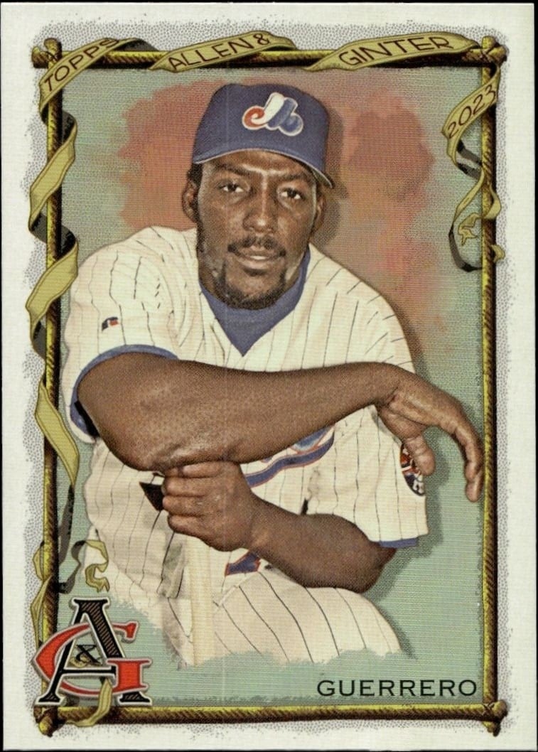 Vladimir Guerrero 2023 Topps Allen & Ginter #308 Baseball Trading Card - Front 2023 Topps Allen & Ginter Vladimir Guerrero #308 baseball trading card front