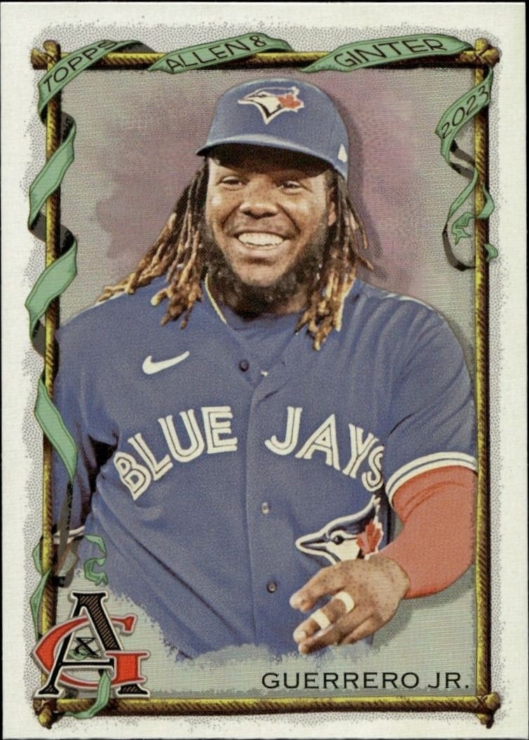 Vladimir Guerrero Jr. 2023 Topps Allen & Ginter #400 Baseball Trading Card - Front 2023 Topps Allen & Ginter Vladimir Guerrero Jr. #400 baseball trading card front