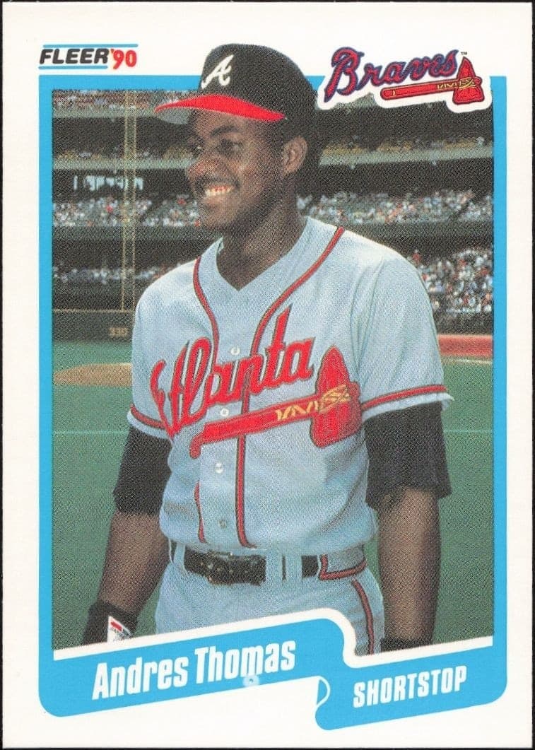 1990 Fleer Andres Thomas #597 trading card