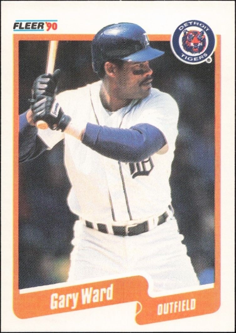 Gary Ward 1990 Fleer #618 Baseball Trading Card - Front 1990 Fleer Gary Ward #618 baseball trading card front