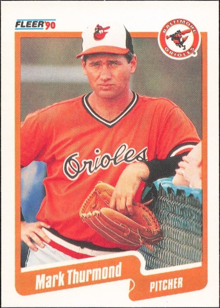 Mark Thurmond 1990 Fleer #191 Baseball Trading Card - Front 1990 Fleer Mark Thurmond #191 baseball trading card front