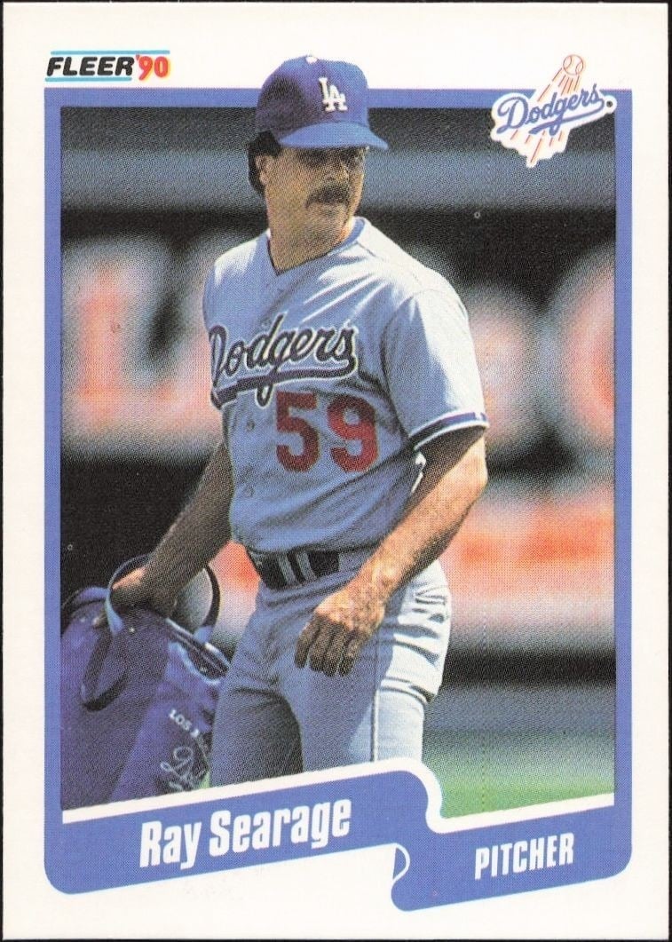 Ray Searage 1990 Fleer #408 Baseball Trading Card - Front 1990 Fleer Ray Searage #408 baseball trading card front