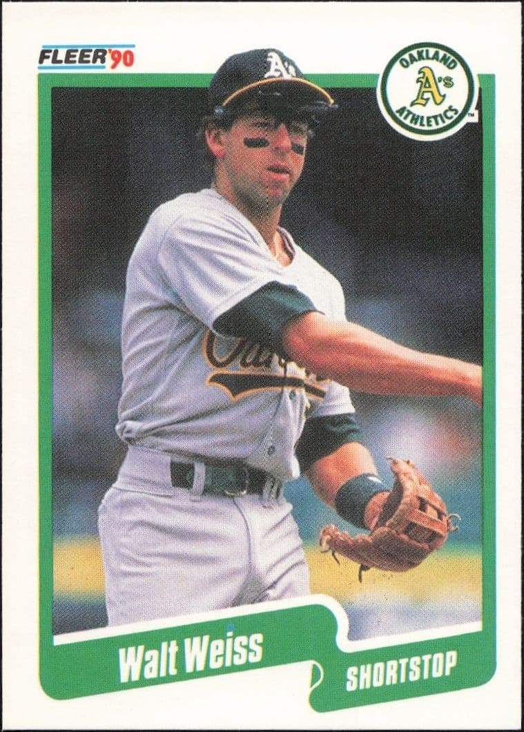 1990 Fleer Walt Weiss #22 trading card