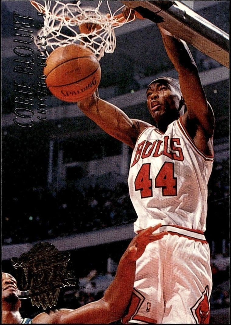 Corie Blount 1994-95 Fleer Ultra #216 Basketball Trading Card - Front 1994-95 Fleer Ultra Corie Blount #216 basketball trading card front