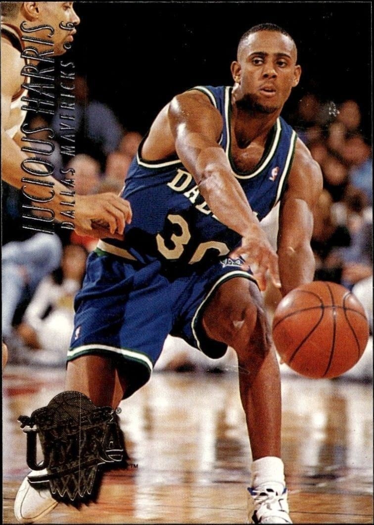 Lucious Harris 1994-95 Fleer Ultra #228 Basketball Trading Card - Front 1994-95 Fleer Ultra Lucious Harris #228 basketball trading card front