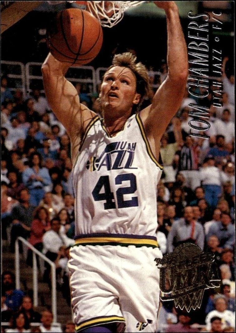 Tom Chambers 1994-95 Fleer Ultra #340 Basketball Trading Card - Front 1994-95 Fleer Ultra Tom Chambers #340 basketball trading card front
