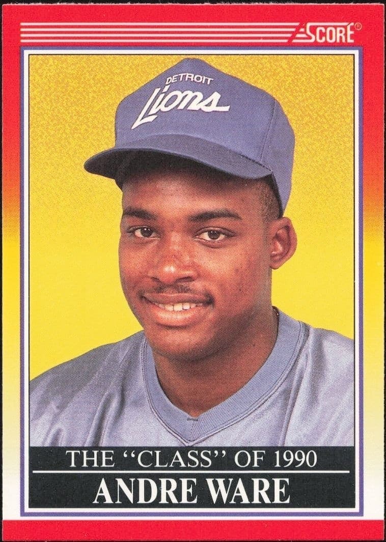 1990 Score Andre Ware #607 trading card