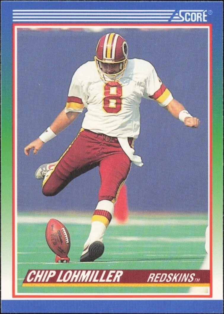 Chip Lohmiller 1990 Score #341 Football Trading Card - Front 1990 Score Chip Lohmiller #341 football trading card front
