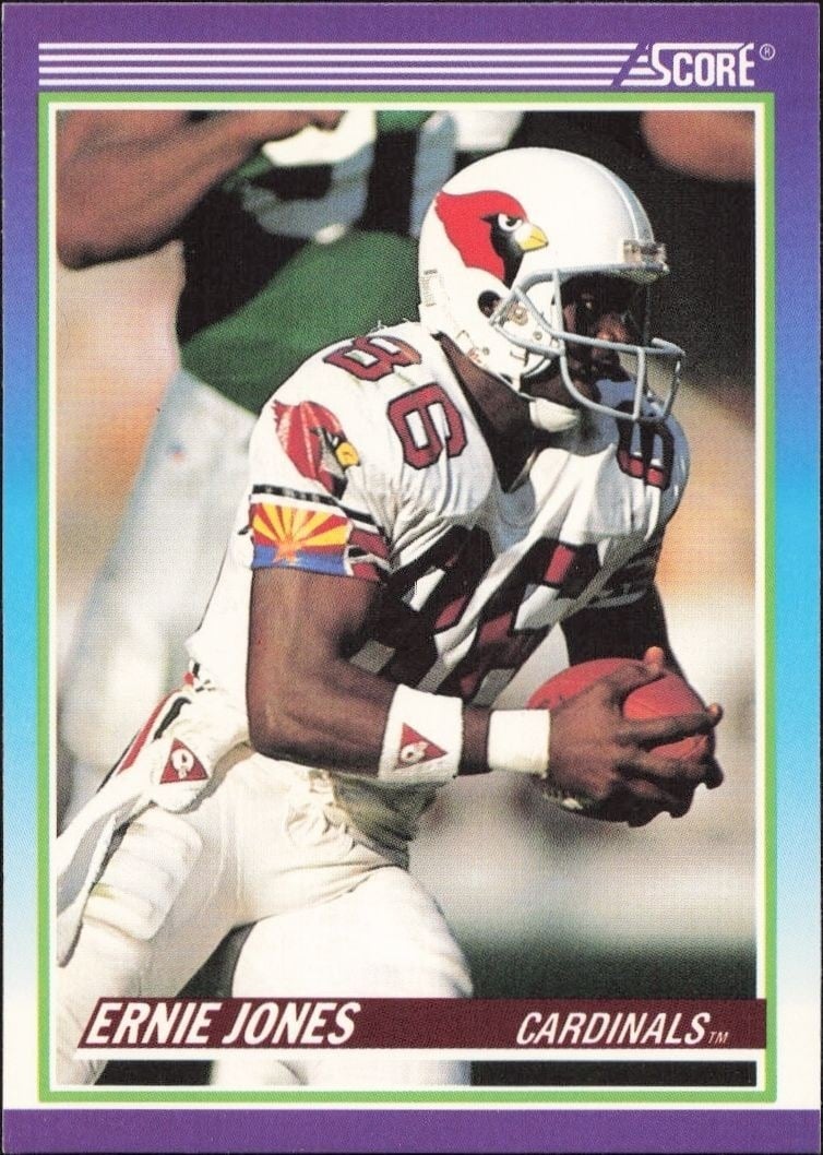 Ernie Jones 1990 Score #526 Football Trading Card - Front 1990 Score Ernie Jones #526 football trading card front