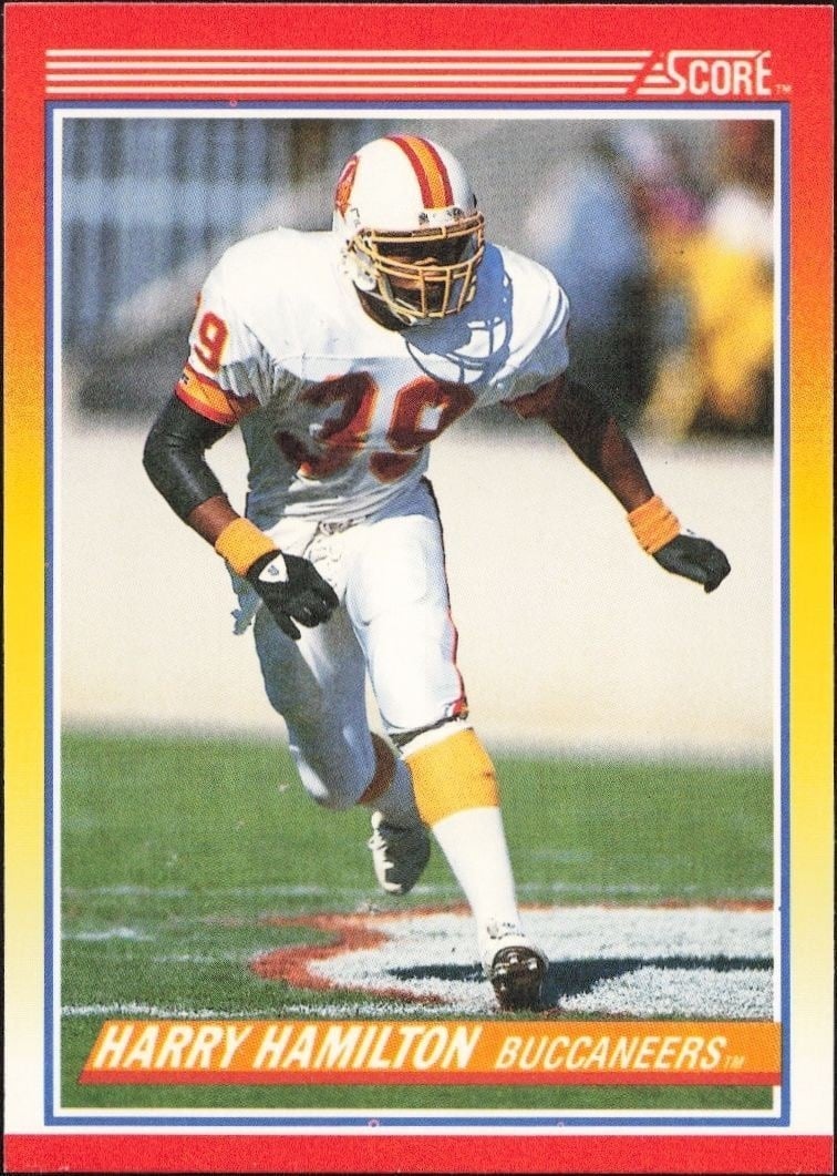 Harry Hamilton 1990 Score #259 Football Trading Card - Front 1990 Score Harry Hamilton #259 football trading card front