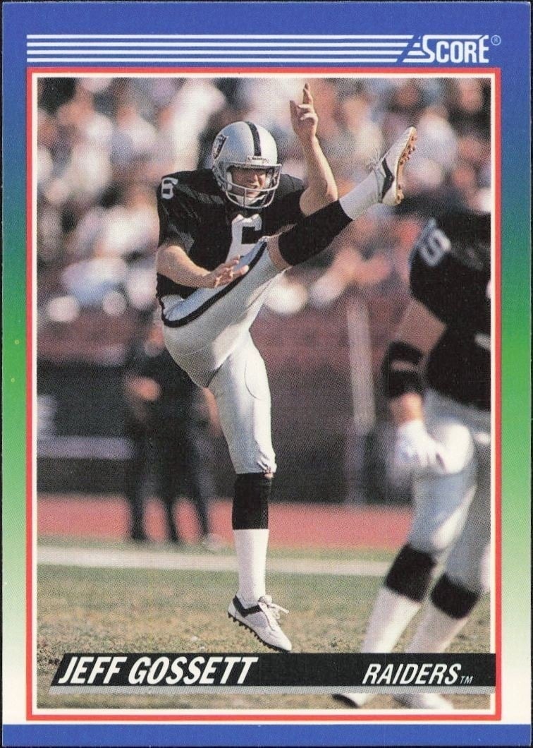 Jeff Gossett 1990 Score #438 Football Trading Card - Front 1990 Score Jeff Gossett #438 football trading card front