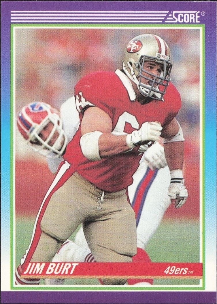 Jim Burt 1990 Score #545 Football Trading Card - Front 1990 Score Jim Burt #545 football trading card front