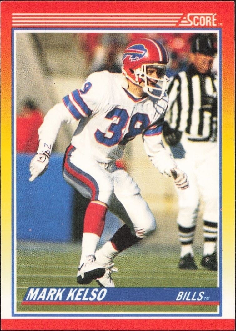Mark Kelso 1990 Score #267 Football Trading Card - Front 1990 Score Mark Kelso #267 football trading card front