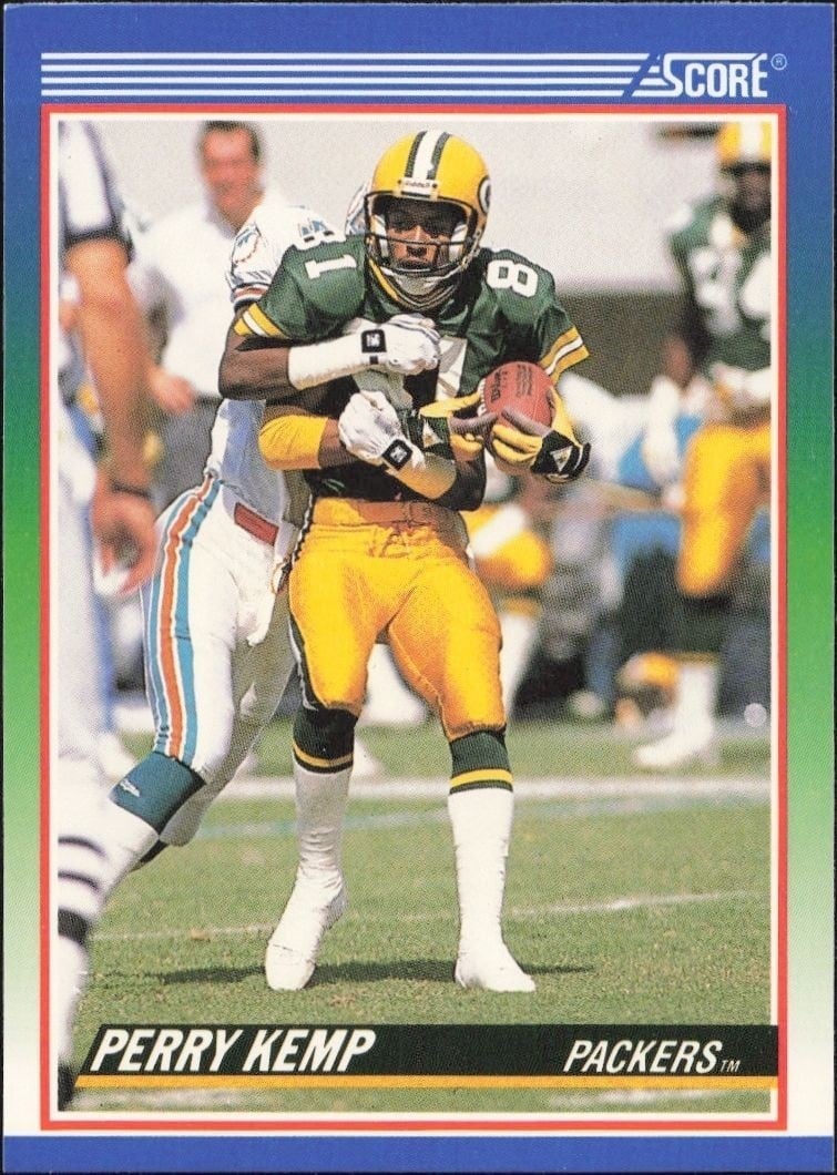 Perry Kemp 1990 Score #409 Football Trading Card - Front 1990 Score Perry Kemp #409 football trading card front