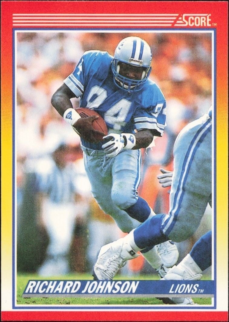 Richard Johnson 1990 Score #226 Football Trading Card - Front 1990 Score Richard Johnson #226 football trading card front