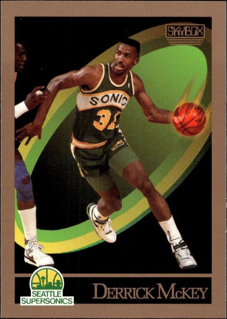 Derrick McKey 1990-91 Skybox #270 Basketball Trading Card - Front 1990-91 Skybox Derrick McKey #270 basketball trading card front