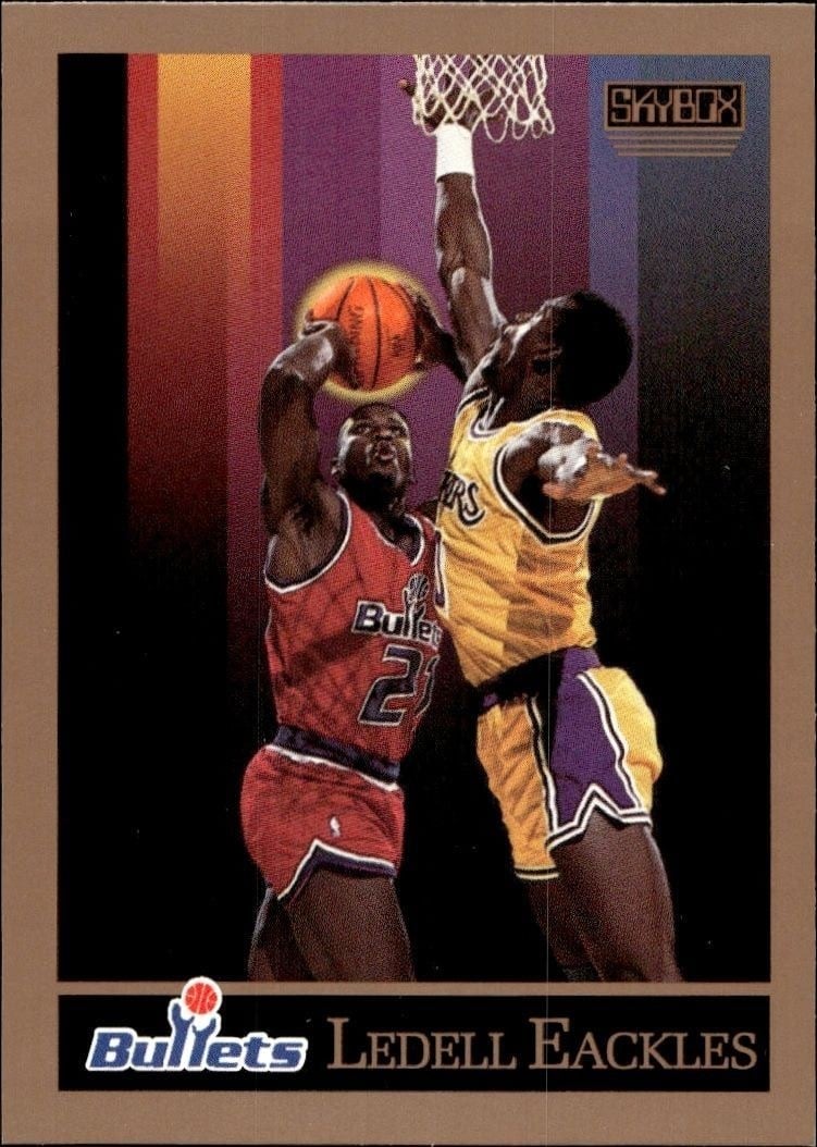 Ledell Eackles 1990-91 Skybox #287 Basketball Trading Card - Front 1990-91 Skybox Ledell Eackles #287 basketball trading card front