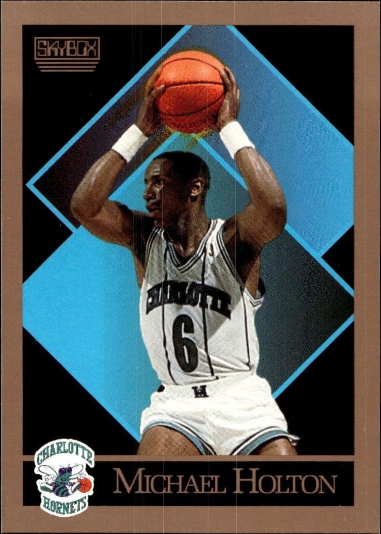 Michael Holton 1990-91 Skybox #30 Basketball Trading Card - Front 1990-91 Skybox Michael Holton #30 basketball trading card front