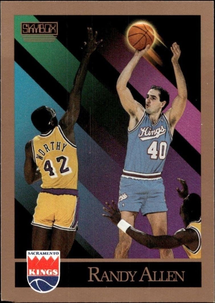 Randy Allen 1990-91 Skybox #243 Basketball Trading Card - Front 1990-91 Skybox Randy Allen #243 basketball trading card front