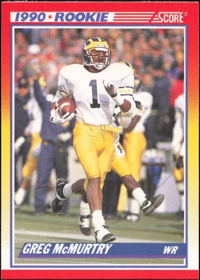 Greg McMurtry 1990 Score #650 Football Trading Card - Front 1990 Score Greg McMurtry #650 football trading card front