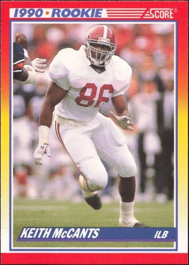 Keith McCants 1990 Score #622 Football Trading Card - Front 1990 Score Keith McCants #622 football trading card front