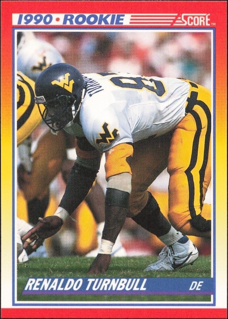 Renaldo Turnbull 1990 Score #296 Football Trading Card - Front 1990 Score Renaldo Turnbull #296 football trading card front