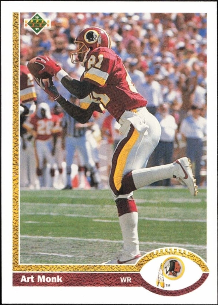 Art Monk 1991 Upper Deck #123 Football Trading Card - Front 1991 Upper Deck Art Monk #123 football trading card front