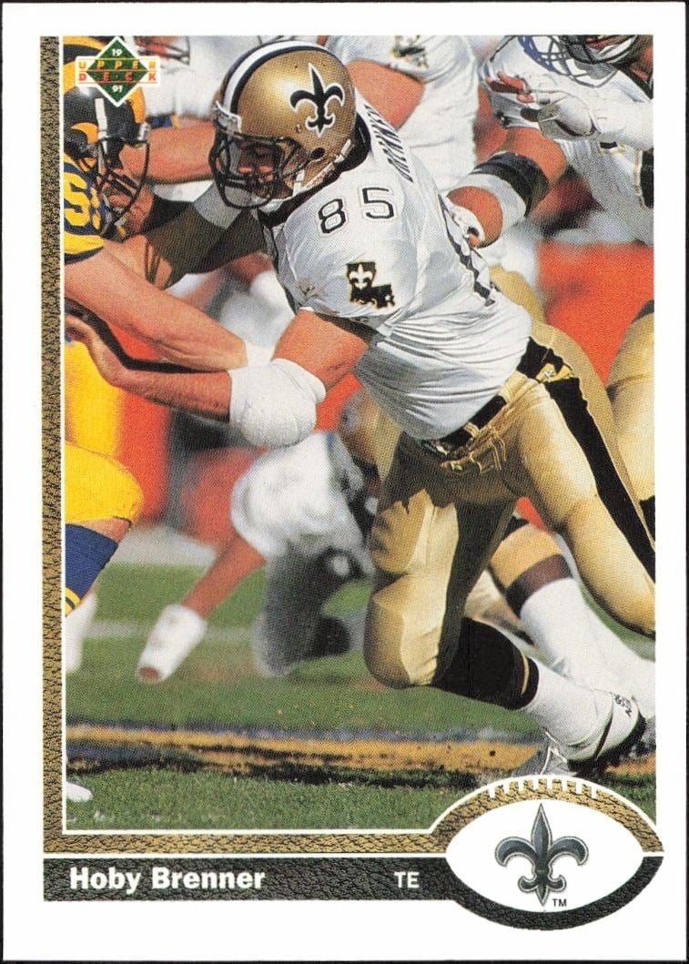 Hoby Brenner 1991 Upper Deck #391 Football Trading Card - Front 1991 Upper Deck Hoby Brenner #391 football trading card front